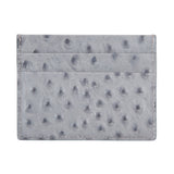 Grey Ostrich Leather Cardholder