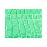 Green Crocodile Leather Cardholder