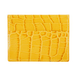 Mustard Crocodile Leather Cardholder